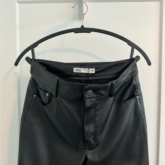 NWT | Zara | Faux Leather 90’s Wide Leg Pant - Picture 12 of 17